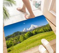 HKPOEQ Non Slip Bath Mat Machine Washable Durable Soft Fluffy Microfiber Bathroom Mat Water Absorbent Bath Rug,Bavarian Alps with the village of Berchtesgaden and the Watzmann massif, natio,16x24 in