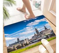 HKPOEQ Non Slip Bath Mat Machine Washable Durable Soft Fluffy Microfiber Bathroom Mat Water Absorbent Bath Rug,The ancient city of Dresden Germany. Historical and cultural center of Europe.,24x36 in