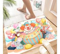 HKPOEQ Non Slip Bath Mat Machine Washable Durable Soft Fluffy Microfiber Bathroom Mat Water Absorbent Bath Rug,Clowns Animal Juggling Surprise Balloon,16x24 in