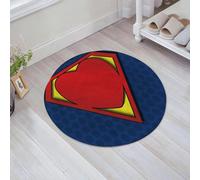 HKPOEQ Non Slip Bath Mat Machine Washable Durable Soft Fluffy Microfiber Bathroom Mat Water Absorbent Bath Rug,big red heart shaped like a superhero shield symbol for strong love eps10 vect,31x31 in