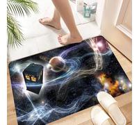 HKPOEQ Non Slip Bath Mat Machine Washable Durable Soft Fluffy Microfiber Bathroom Mat Water Absorbent Bath Rug,The TARDIS Navigating Time and Space,24x36 in