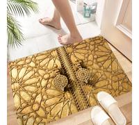 HKPOEQ Non Slip Bath Mat Machine Washable Durable Soft Fluffy Microfiber Bathroom Mat Water Absorbent Bath Rug,Moroccan, main doors of the royal palace in Marrakech, Morocco, travel,24x36 in