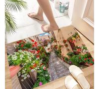 HKPOEQ Non Slip Bath Mat Machine Washable Durable Soft Fluffy Microfiber Bathroom Mat Water Absorbent Bath Rug,Tuscany, Sunset over the Hong Kong Skyline, cruise ship,16x24 in