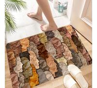 HKPOEQ Non Slip Bath Mat Machine Washable Durable Soft Fluffy Microfiber Bathroom Mat Water Absorbent Bath Rug,Black history month celebration of diversity and African culture pride as a mu,16x24 in