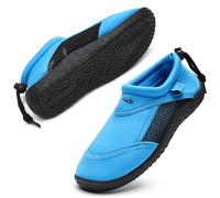 HKR Kids Aqua Shoes Boys Water Socks Quick Dry Beach Swim Pool Surf Wetsuit Barefoot Shoes Black/Royal Blue 12.5 UK Child