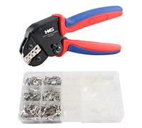 HKS Open Barrel Crimping Tool with 330PCS Male Female 2.8mm 4.8mm 6.3mm Spade Connectors Kit - 24-16 AWG (0.25-1.5mm²) Labor-saving Crimper AMP-TE 2.8/4.0/4.8/6.3 JST-SM2.54/XH2.54/VH3.96 & Molex