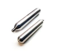 HKSDKABOP Rechargeable CO2 Cartridge, Homebrew Soda Beer Brewing Refillable Stainless Steel CO2 Cartridge Silver 24g-33g(33g Set)