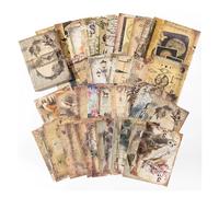 HKSDKABOP Vintage DIY Album Scrapbook Decoration Sticker, 100pcs Retro Time Series Material Paper for Collage Handbook Decorative Backing Paper Scrapbook(F)