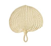 HKSDKABOP Woven Bamboo Cooling Fan, Chinese Style Heart Shaped Palm Leaf Fan, 32-35 cm, Summer Cooling(A5y4x1a)