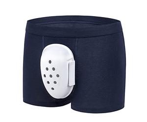 HKSICHENGKEJI Circumcision Protective Underwear Boxer Briefs for Men Boys Foreskin Cut Protective Cover Boxer Shorts Protect, Dark Blue for Men, 4xl, One Size