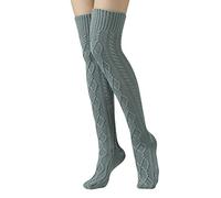 HKSICHENGKEJIUK Long Knitted Leg Warmer Women Over Knee High Socks Thick Thigh High Socks Crochet Knitted High Boot Cuffs Boot Topper Winter Foot Ankle Leg Warmers