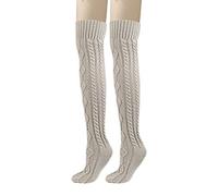 HKSICHENGKEJIUK Long Knitted Leg Warmer Women Over Knee High Socks Thick Thigh High Socks Crochet Knitted High Boot Cuffs Boot Topper Winter Foot Ankle Leg Warmers