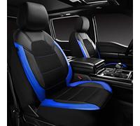 HKSOPC Car Seat Covers for Mitsubishi Eclipse Cross 2017 2018 2019, Full Set Leather Seat Protectors, Breathable Front and Rear Automotive Seat Covers, Waterproof and Durable,D Black Blue
