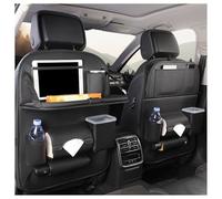 HKSOPC Car Seat Organiser for Tesla Model 3 Model X Model Y Model S, Waterproof Multifunctional Car Storage Bag, Car Seat Back Protector, Kick Mats Back Seat Protector,2pcs-Black