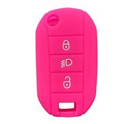 HKSOPC Silicone Car Key Case Cover For C-itroen Berlingo 2021 C3 III Aircross C4 C4L C5 C6 C8 Picasso For P-EUGEOT 208 2019 308 Key Cap-rose