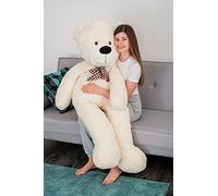 HKT Curvaso 155CM WHITE PREMIUM STUFFED GIANT TEDDY BEAR BIG XXL EXTRA LARGE BEAR TOY BEST GIFT BIRTHDAY VALENTINE ANNIVERSARY