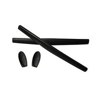 HKUCO Black Replacement Silicone Leg Set For Oakley X Metal XX Sunglasses Earsocks Rubber Kit