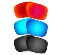 HKUCO Mens Replacement Lenses For Oakley Drop Point Sunglasses Red/Blue/Black Polarized