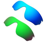 HKUCO Mens Replacement Lenses For Oakley RadarLock Pitch Blue/Green Sunglasses