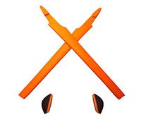 HKUCO Orange Replacement Silicone Leg Set For Oakley Crosslink Sunglasses Earsocks Rubber Kit
