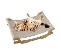 Hkuoeue Cat Sisal Chair, Wooden Cat Scratcher Lounge Chair, Kitten Rocking Chair Wear Resistant Curved Shape Cats Scratching Pad Exercise Rest Toy For Indoor Kittens 54.5x36.3x15.5cm