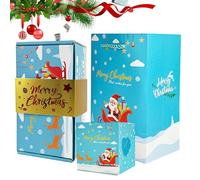 Hkuoeue Christmas Money Exploding Box - 12-Piece Merry Christmas Red Envelope Bounce Box,Reusable Holiday Bouncing Case for Red Envelope Cash Jewelry Family Adults Wedding Valentines Events