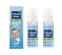 Hkuoeue Cooling Spray for Hot Weather, 50ml Cooling Mist Spray for Face and Body with Peppermint Extract, Moisturizing & UV Protection, Prevents Heat, for Sports, Outing, Camping & Summer Commuting
