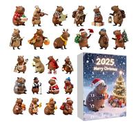 Hkuoeue Countdown To Christmas | 2D Acrylic Capybara Ornament - Christmas Countdown Decor 24 Days | for Holiday Seasonal Thanksgiving Easter Home Kids Teens Adults