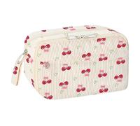 Hkuoeue Pencil Case Cute | Toiletry Bag with Compartments | Large Capacity Cosmetic Pouch for Rubber Pen Scissors School Office Art Class Travel Work Meetings Desk Journal Keepers