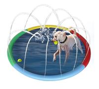 Hkuoeue Splash Pads - Splash Pad Sprinkler - Fountain Mat Water Toys for Dog Baby Toddler Summer Play Backyard Park Beach Yard Fun Outdoor