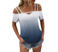 HKUOPW Cozy Sleeveless Blouse for Ladies Patterns Thin Tops Pop Office Spaghetti Strap Full Boxy Fit Summer Offshoulder Tshirts Ladys