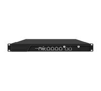 HKUXZR 1U Rack Mini PC Firewall Router with Intel N100 Micro Firewall Appliance, 4*Intel 2.5Gigabit Ethernet, 2 x SFP+ 82599es 10 Gigabit, GPIO, SIM Slot 1*COM(RJ45), AES-NI,8GB RAM 128GB SSD