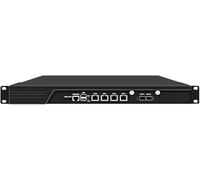 HKUXZR 1U Rack Mini PC Firewall Router with Intel N305 Micro Firewall Appliance, 4*Intel 2.5Gigabit Ethernet, 2 x SFP+ 82599es 10 Gigabit, GPIO, SIM Slot 1*COM(RJ45),Support OPNsense (Barebone)