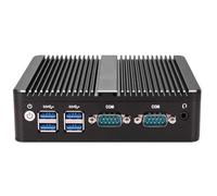 HKUXZR Fanless Firewall Appliance Mini PC, Intel Core i3-3215U,2 Cores and 2 Threads,On-Board Realtek RTL8111H Network Card Chip,Support 1*DDR3L,2*COM,1*VG 1*HDMI Interface(NO RAM NO SSD)