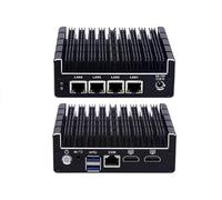 HKUXZR Firewall Appliance Mini PC,Intel Celeron J3160 4 cores and 4 Threads,4xIntel Gigabit Ports,Support 1*DDR3L 1600MHz Memory Slot, up to 8GB,Home Desktop Computer (4GB RAM 64GB SSD)