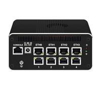 HKUXZR Firewall Appliance Mini PC, Intel Pentium 8505 Quad Core 8xIntel I226 2.5G Ethernet VPN Soft Routing,2*USB3.2 1*TF Slot 2*SATA 1*M.2 NVMe x4 8/16/32/64GB DDR5 M.2 Nvme (NO RAM NO SSD)