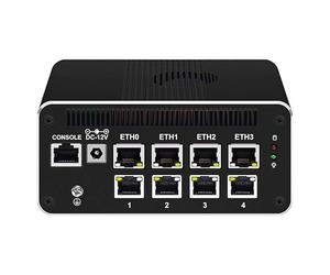 HKUXZR Firewall Appliance Mini PC, Intel Pentium 8505 Quad Core 8xIntel I226 2.5G Ethernet VPN Soft Routing,2*USB3.2 1*TF Slot 2*SATA 1*M.2 NVMe x4 8/16/32/64GB DDR5 M.2 Nvme (NO RAM NO SSD)