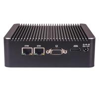 HKUXZR Firewall Appliance Mini PC, Inter Celeron N2830 2 cores 2 Threads,2*Inter Gigabit Network Card,Support 1*DDR3L,Support 1*SATA solt,1*MSATA Slot,Industrial Desktop Computer (NO RAM NO SSD)