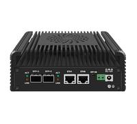 HKUXZR Firewall Appliance Mini PC, New 12th gen Intel N100 Soft Router 2X10G SFP+ Intel 82599ES Optical Port chip+ 2XI226-V 2.5G Nvme 2XHD DDR5 NAS Server VPN Router PC AES-NI HDMI DP 16GB 1TB