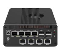 HKUXZR Firewall Appliance Mini PC, Ultra7 155H 16 Cores and 22 Threads 4*Intel i226-V+4*2.5G(8x2.5G),2*SO-DIMM DDR5 5600MHz (compatible with 4800/5200MHz),1*M.2 NVMe PCle 4.0×4 Signal (NO RAM NO SSD)