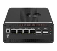 HKUXZR Firewall Appliance Mini PC, Ultra7 155H 16 cores and 22 threads 4 x Intel i226-V 2.5G, DDR5 5600MHz (compatible with 4800/5200MHz), 1 x M.2 NVMe signal PCle4.0×4 (without RAM without SSD) (32