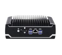 HKUXZR Mini Computer Industrial Control Host,Intel Celeron 3867U Dual cores and Dual Threads,6*Intel 1000M Ethernet,6*RJ45 Network Ports,Support 2*DDR4 2400MHz Memory Slots(NO RAM NO SSD)