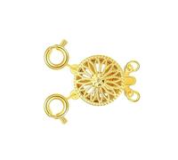 HKVTVCYPYA 10pcs Brass Necklace Layering Clasps Separator Multiple Strands Jewelry Connector Chain Extender for DIY Bracelet Making(Gold 2 Row)