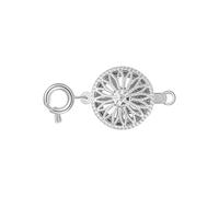 HKVTVCYPYA 10pcs Brass Necklace Layering Clasps Separator Multiple Strands Jewelry Connector Chain Extender for DIY Bracelet Making(Rhodium 1 Row)