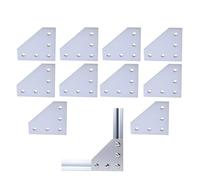HKVTVCYPYA 10pcs/lot 3D Printer Aluminum L Shaped 5 Hole 60x60x4mm Joining Plate For 2020 V-slot/L-slot Aluminum Extrusion