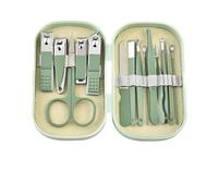 HKVTVCYPYA 14Piece Deluxe Manicure Pedicure Set Pink And Blue Stainless Steel Nail Scissors Clippers Ear Digging Spoon(SET110-Green)