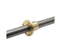 HKVTVCYPYA 1PC T10 Lead Screw Length 100/200/300/400/500/600mm Lead 2/4/8/10/12mm Trapezoidal Spindle Screw And Nut(Lead 10mm-150mm)