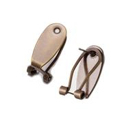HKVTVCYPYA 20pcs Brass Gold Fingernail Earring Backs Post Hardware Converters Clip Base Studs for DIY Ear Jewelry Making Findings(Antique Bronze)