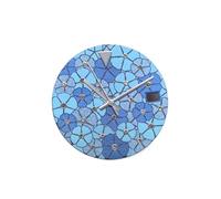 HKVTVCYPYA 28.5mm Floral Watch Dial Set with Diamonds Silver Hands Green Luminous Compatible for NH35 NH36 Movement(Blue N 626-1 Hands)