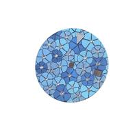 HKVTVCYPYA 28.5mm Floral Watch Dial Set With Diamonds Silver Hands Green Luminous Compatible For NH35 NH36 Movement(Blue dail)